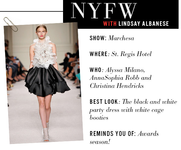 ESC, NYFW Dispatches, Marchesa ESC, NYFW Dispatches, Marchesa
